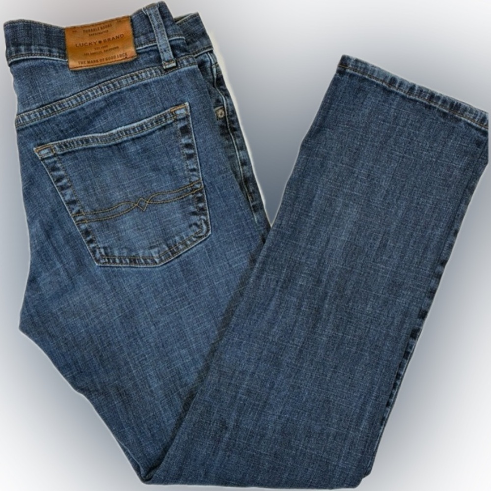 Lucky Brand 221 Straight Leg Men's Jeans Dark Wash Denim Size 32x32